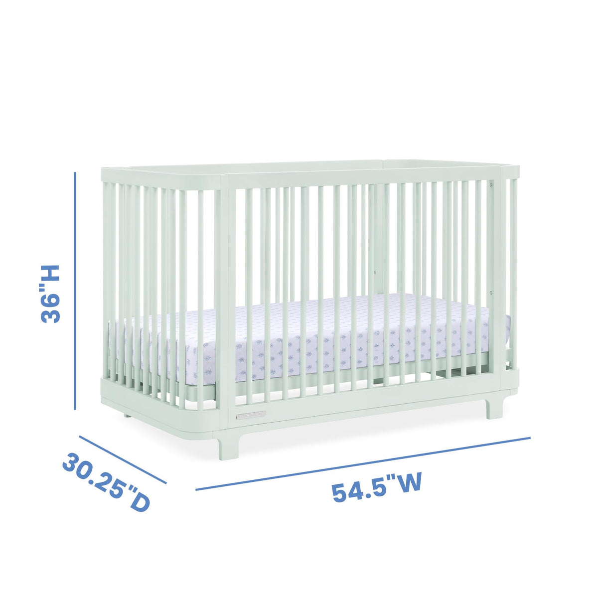 Nest 4-in-1 Convertible Crib, Light Sage