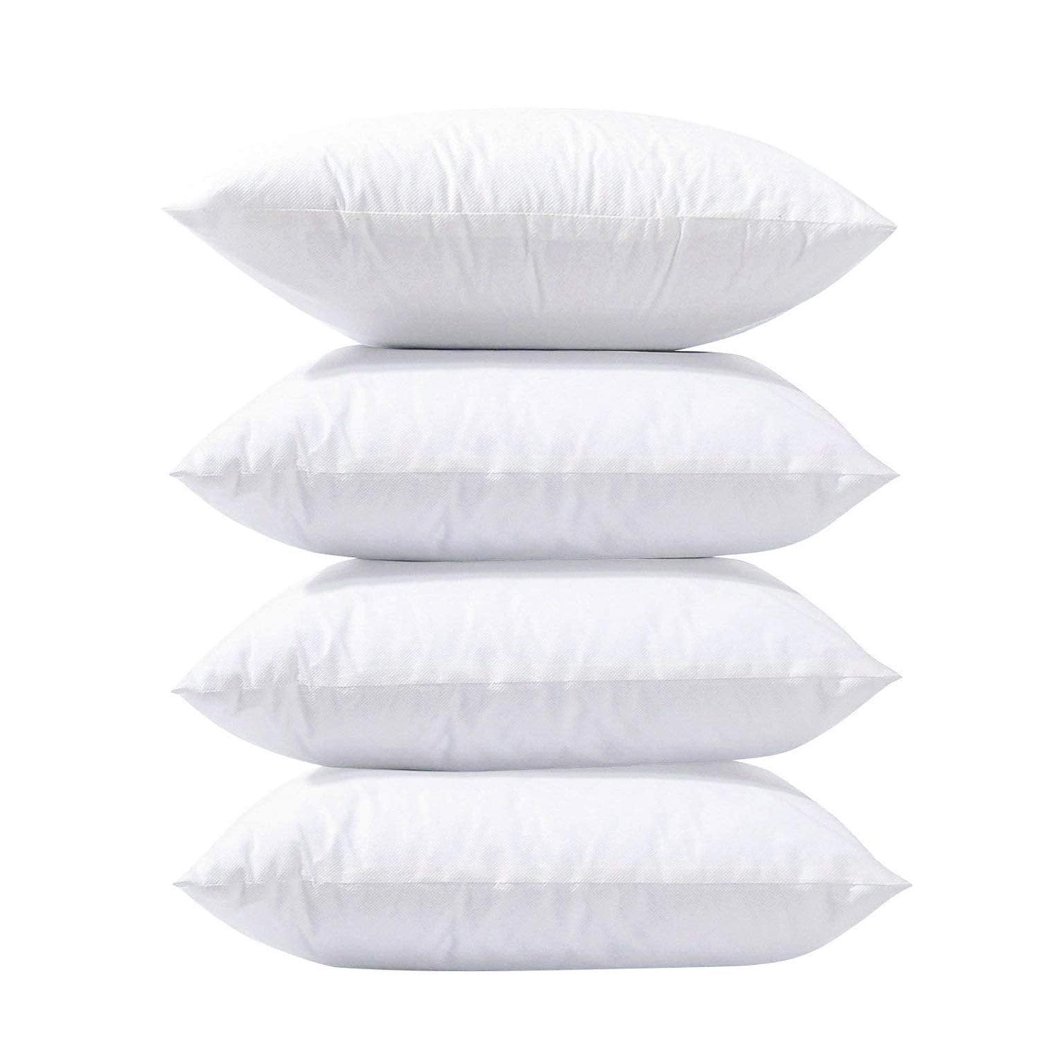 Phantoscope Pillow Inserts, Hypoallergenic 100% Virgin Fiber Square Form Microfiber Throw Pillow Inserts, Couch Bed Pillows, 20x20 Inch (Pack of 4)
