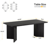 63-Inch Dining Table for 4-6 People - Modern Rectangular Kitchen Table