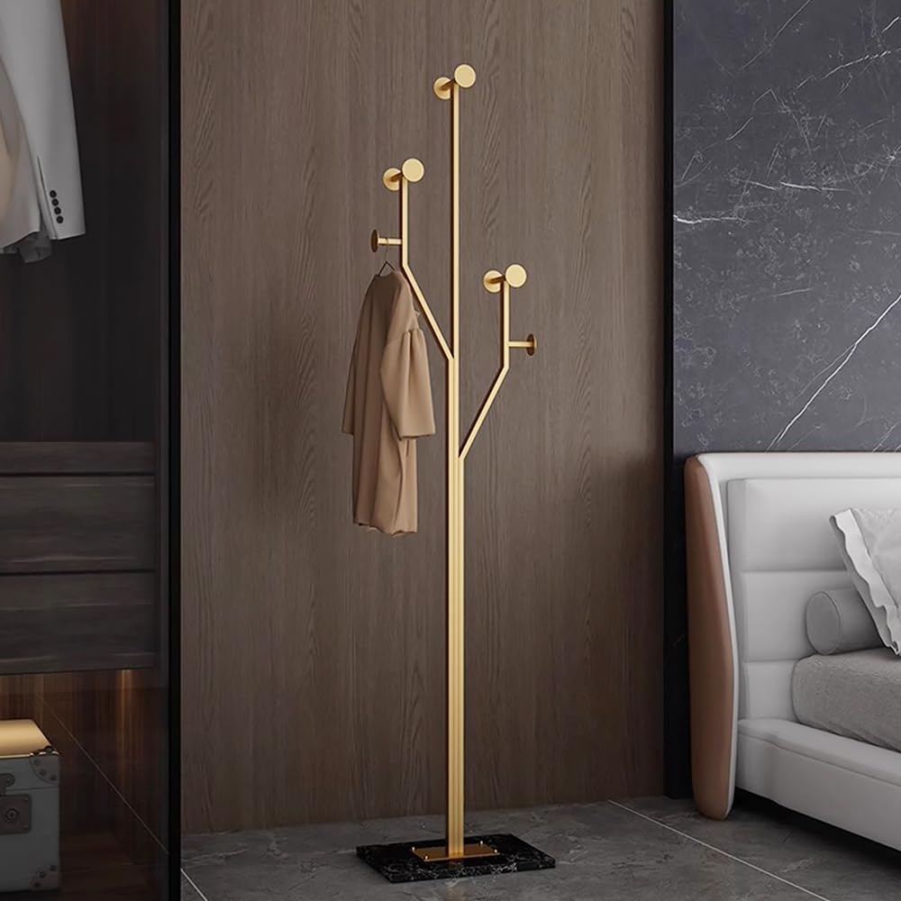 Coat rack,Marble Base Metal Clothing Coat Rack Stand for Hanging Clothes Bedroom Standing Rack Heavy Duty Coat