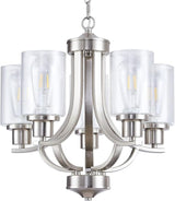 5-Light Dining Room Chandelier,Modern Small Chandeliers Black Rustic Metal