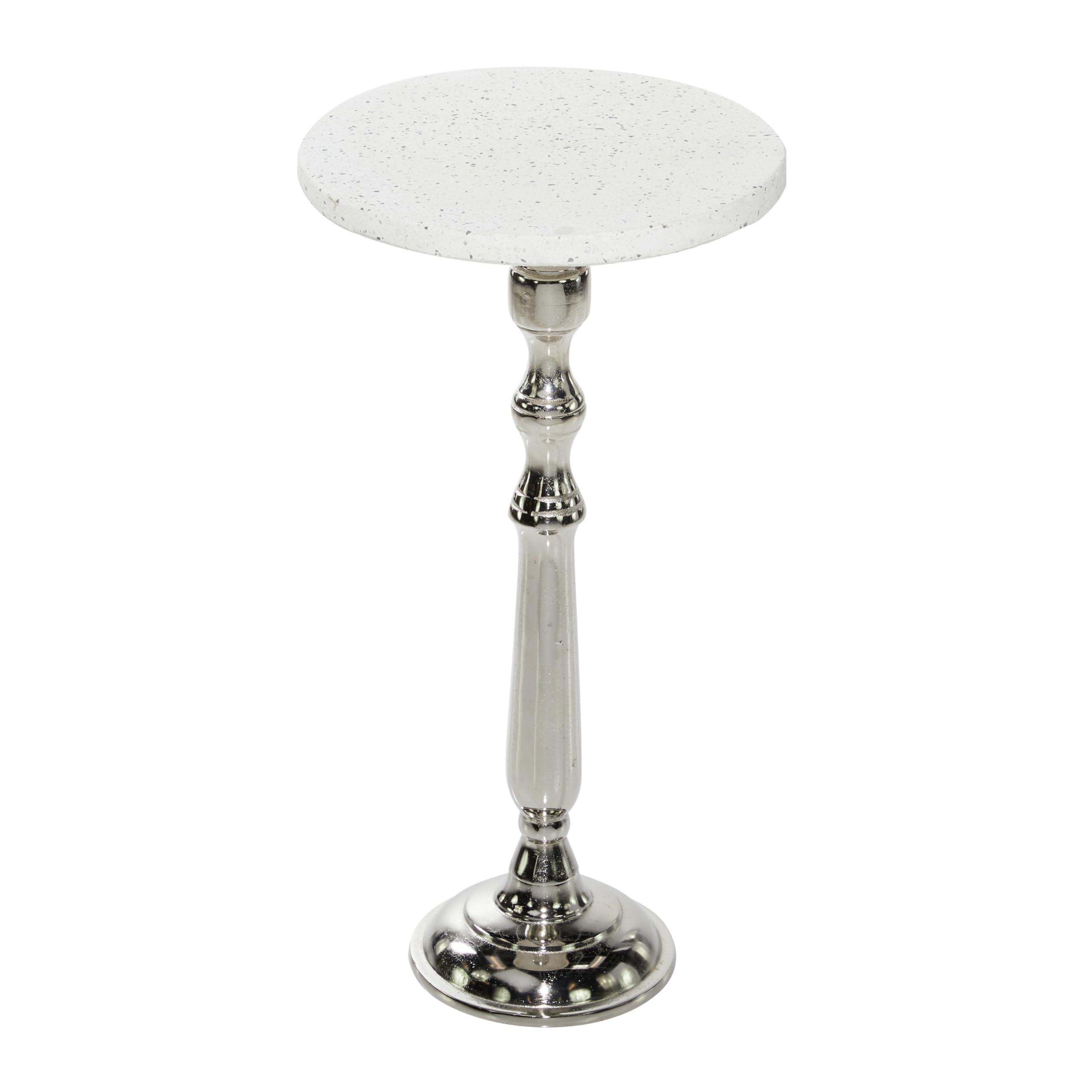79 Terrazzo Stone Side End Accent Table End Table with Marble Top, Side Table 13" x 13" x 25"