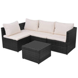 5 Piece Patio Set with Cushions Patio Furniture Sets Outdoor Sectional Furniture