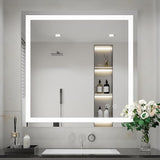 48x36 Inch LED Lighted Bathroom Mirror for Vanity, Anti-Fog Wall Mounted Mirror with