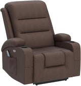 Lift Recliner Chair - Lift Recliner Chairs for Elderly - Lift Chair with Massage and Heat - Electric Power Lift Recliner with USB Port, 2 Cup Holders, 4 Pockets for Living Room, Velete