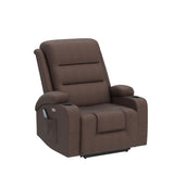 Lift Recliner Chair - Lift Recliner Chairs for Elderly - Lift Chair with Massage and Heat - Electric Power Lift Recliner with USB Port, 2 Cup Holders, 4 Pockets for Living Room, Velete