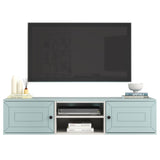 Floating TV Stand, Wall Mounted Entertainment Center with Storage and Open Shelf