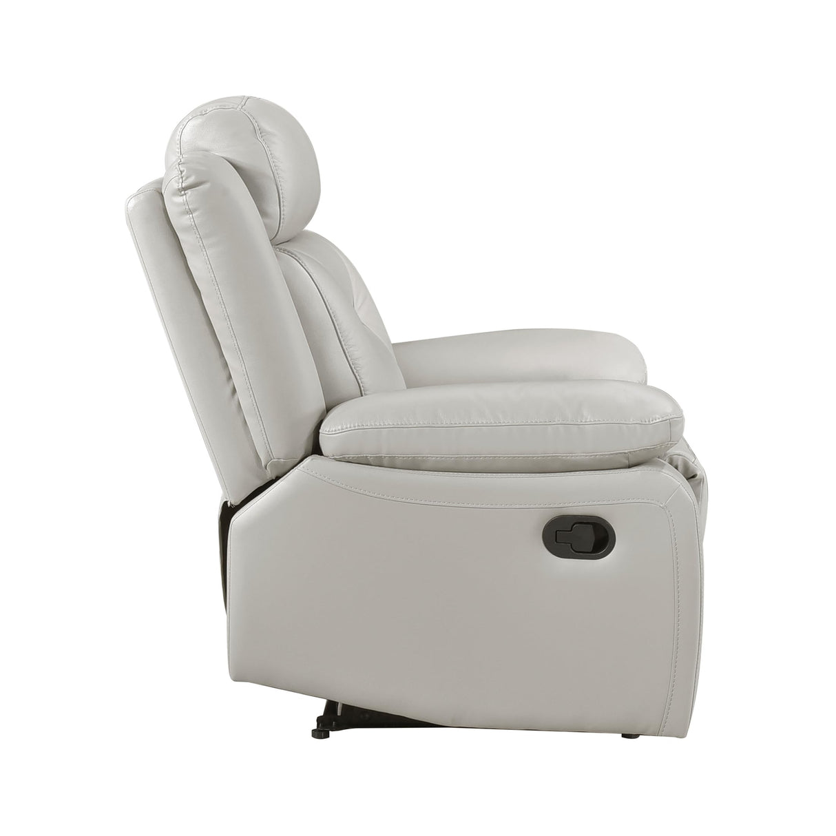 Recliner Chair Leather Recliner with Pillow Top Armrests, Home Theater Seating