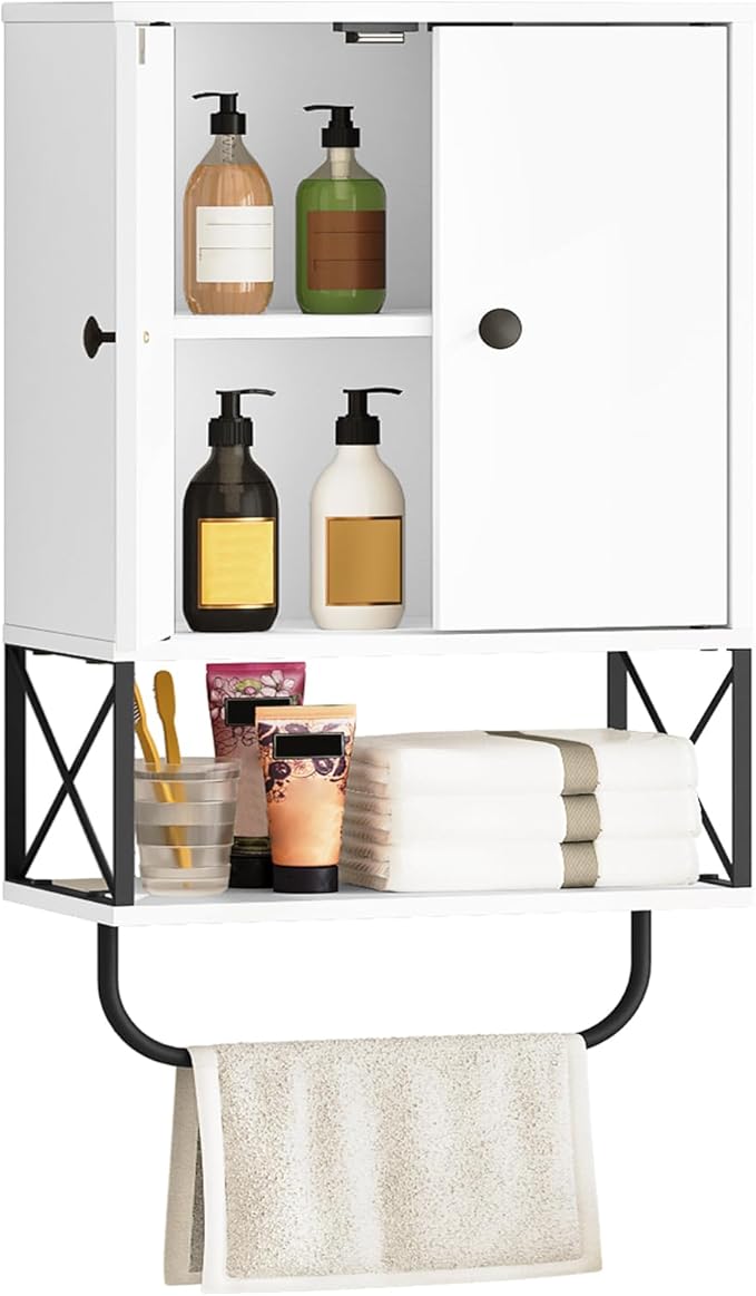 67.1" Tall Bathroom Cabinet, Storage Cabinet with 6 Shelves & Drawer