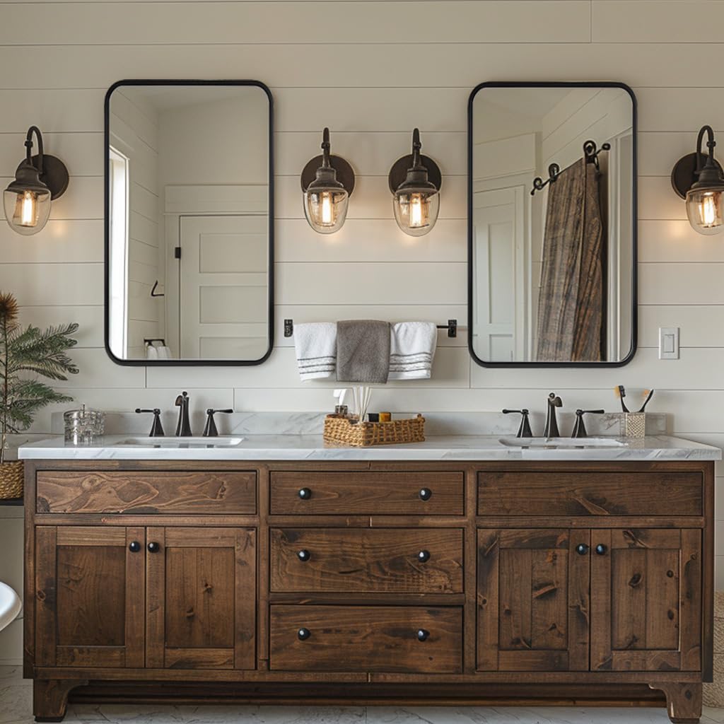 Wall Mirror for Bathroom,  Bathroom Vanity Mirror, Rounded Rectangle Mirror