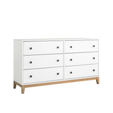 Nordik Dresser, White & Oak Dresser for Bedroom, Chest of Drawers