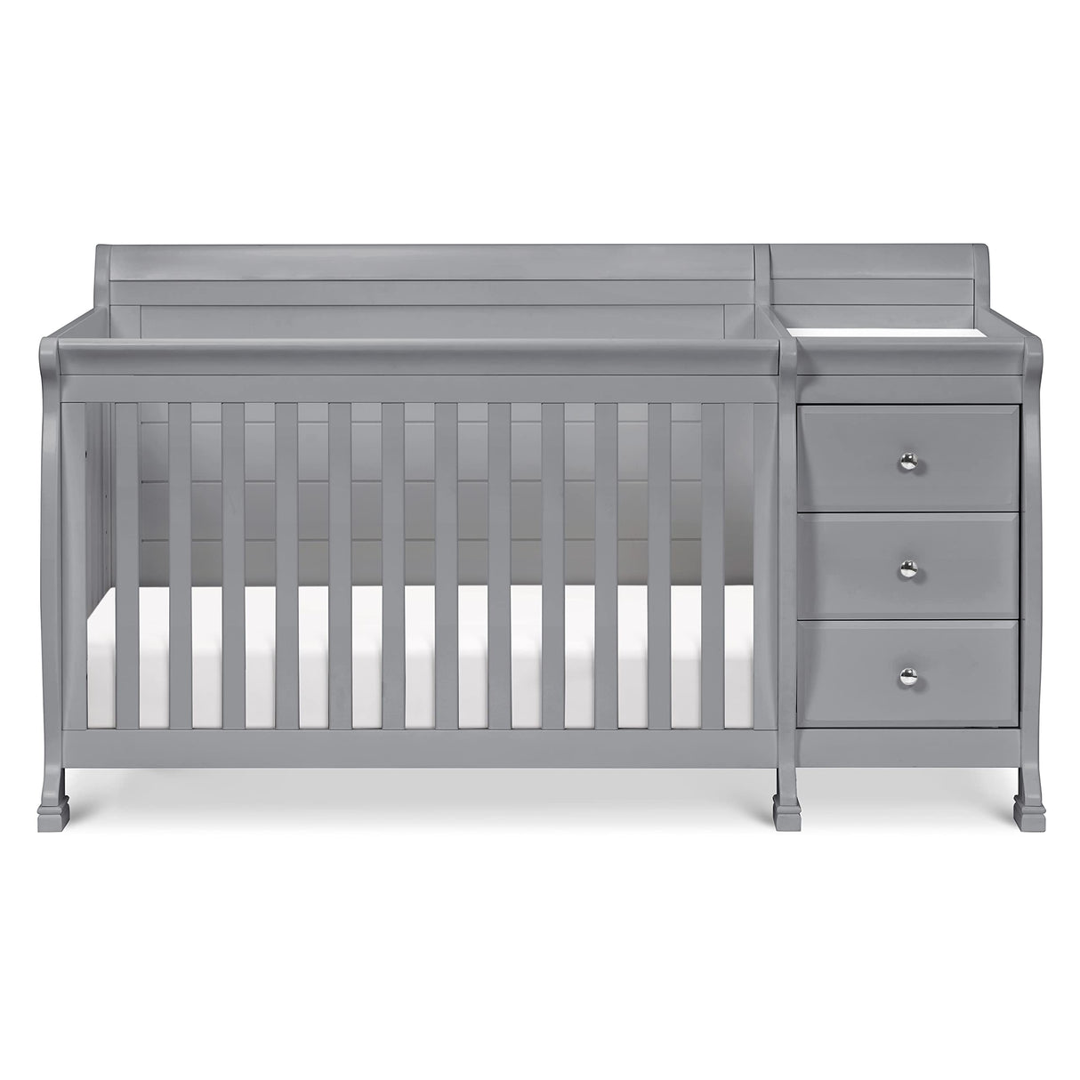 Kalani 4-in-1 Convertibe Crib and Changer Combo in Gray