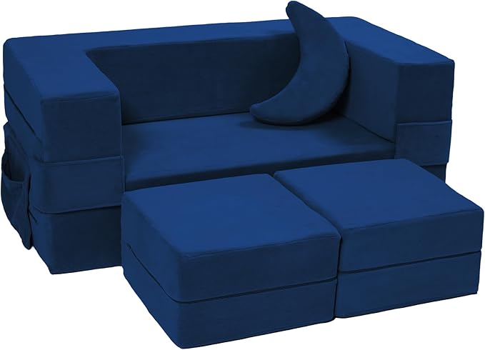 Modular Kids Sofa,Toddler Couch Foam Armchair for Kids, Children Convertible Plush Sofa Play Set