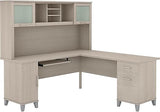 Bush SET001SG Somerset 72-Inch W L-Shaped Desk with Hutch