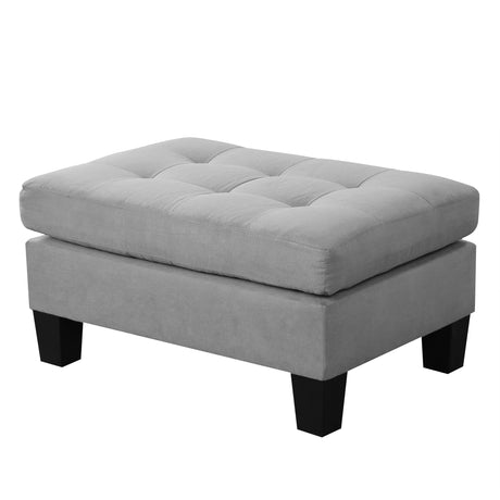 Modern Tufted Micro Suede L Shaped Sectional Sofa Couch with Reversible Chaise