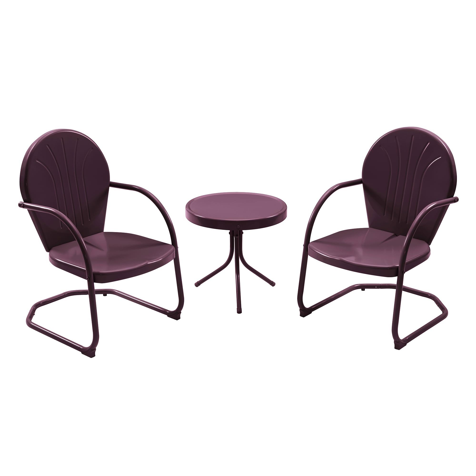 Patio Bistro Set Retro Metal Outdoor Seating Conversation 3 Pieces