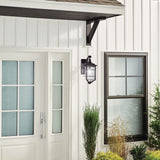 Royal Marine 18.25" 1 Light Outdoor Wall Light with Clear Seeded Glass in Distressed Black