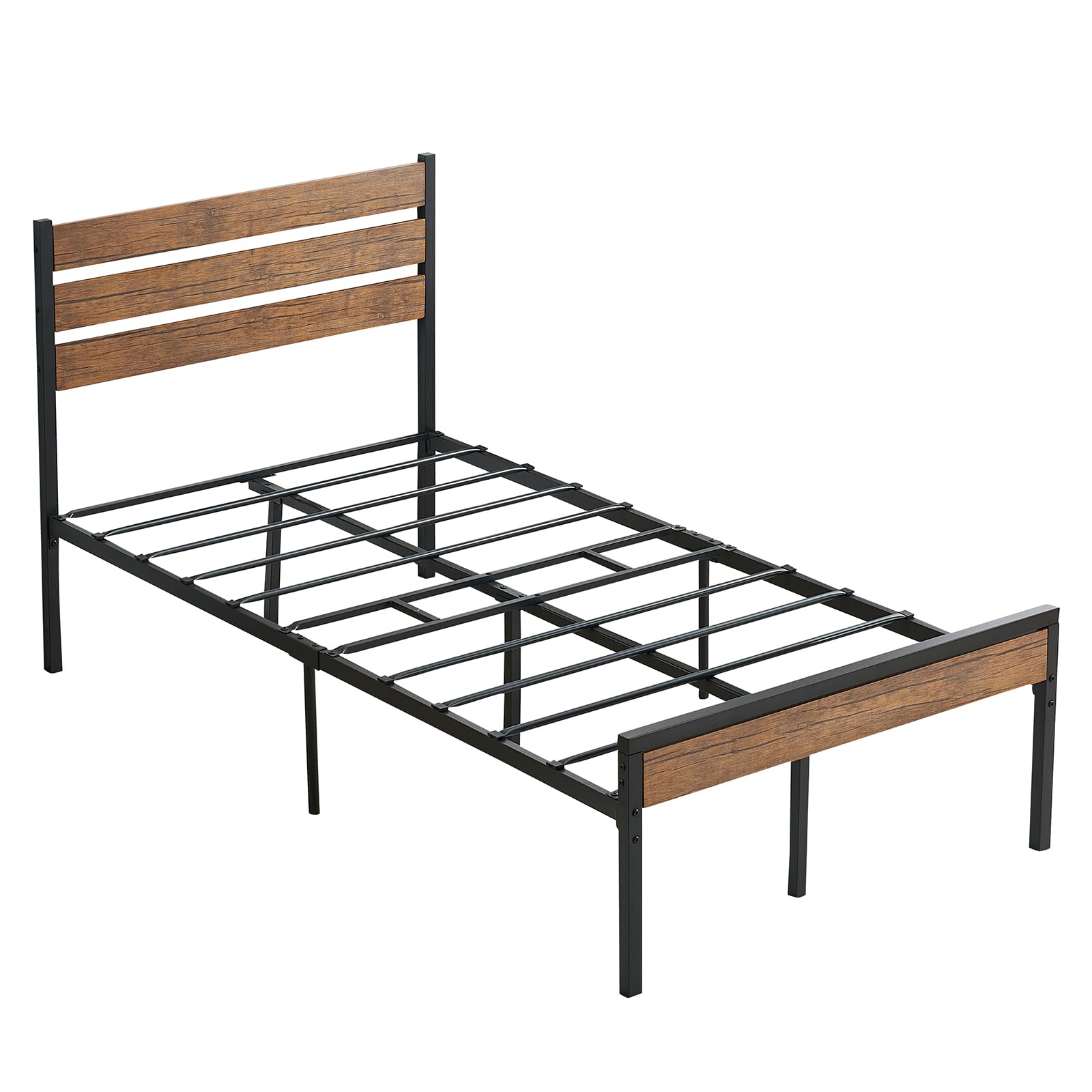 Twin Size Bed Frame Platform with Headboard and Footboard