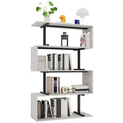 5-Tier Bookshelf - Large Capacity Tall Bookcase, Multifunctional Storage Shelf for Books/Decor/Plants, Durable and Stylish Bookshelf for Living Room/Bedroom/Office/Storage Room, White