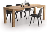 First Extendable Table, 47,2(77,6) x31,5 in, Oak, for 6-8 people, Expandable Dining Table