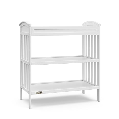 Benton Changing Table with Bonus Water-Resistant Changing Pad (White) - GREENGUARD Gold Certified