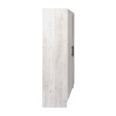 Elite Storage Cabinet, 16.75" D x 32" W x 65" H, Washed White