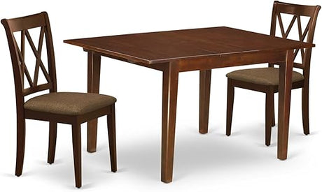 MLCL5-MAH-C Milan 5 Piece Set Includes a Rectangle Dining Room Table with Butterfly