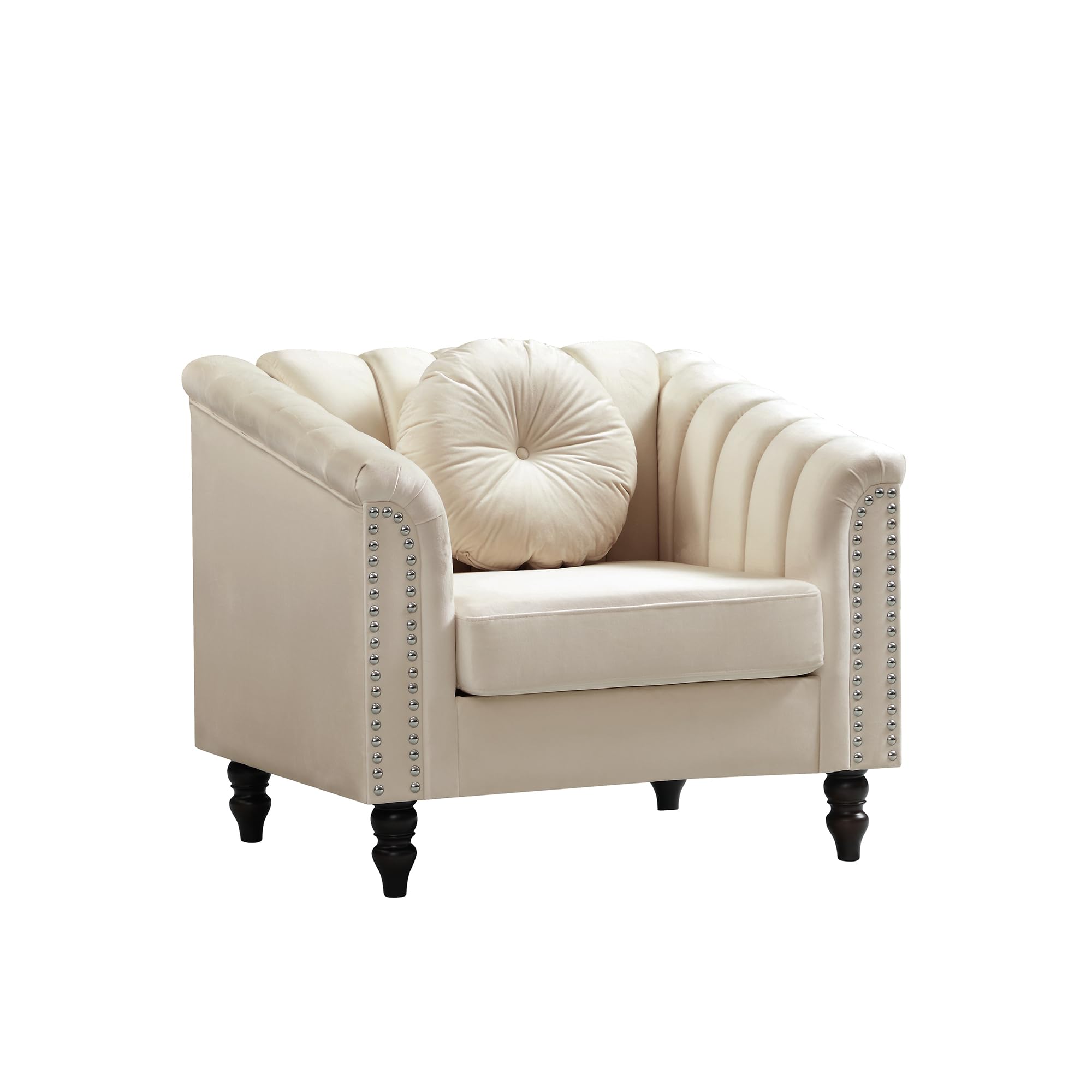 Sectional Sofa Set, Microfiber Chesterfield Upholstered Sofas Loveseat