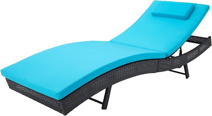 Patio Chaise Lounge Chairs Set, Outdoor Reclining Chaise with Adjustable Backrest