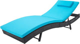Patio Chaise Lounge Chairs Set, Outdoor Reclining Chaise with Adjustable Backrest