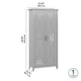 Key West Tall Storage Cabinet with Doors in Cape Cod Gray