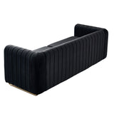 Modern Velvet Sofa for Living Room, 84 Inches Long Upholstered Sofa Couch with High