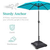 Fillable Mobile Umbrella Base, Heavy Duty Base, Square Tiered Market Stand for Patio