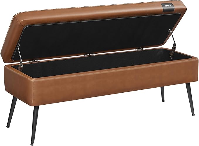 Collection - Storage Ottoman Bench, Entryway Bedroom Bench, 25 Gallons, Synthetic