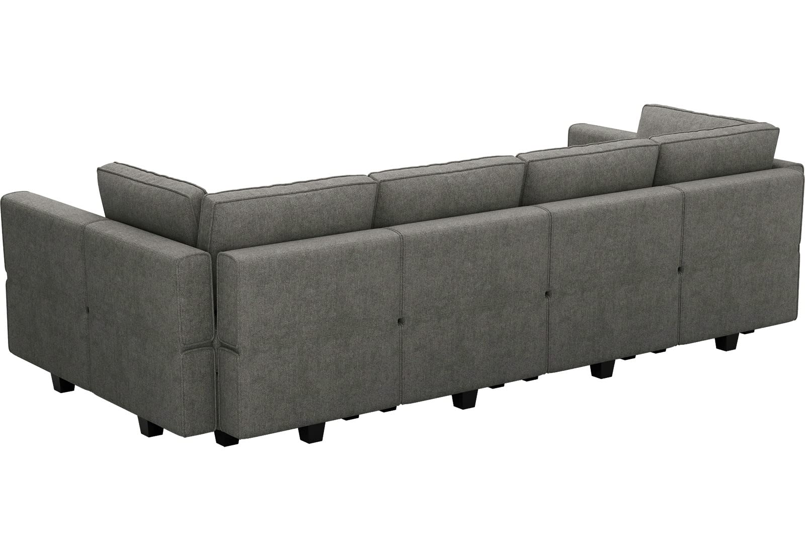Shaped Couch Modular Sofa Reversible Storage Ottoman Sofa