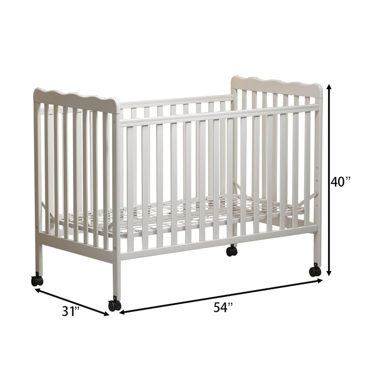 3-in-1 Convertible Crib,Baby Crib, Converts from Baby Crib to Toddler Bed, Daybed