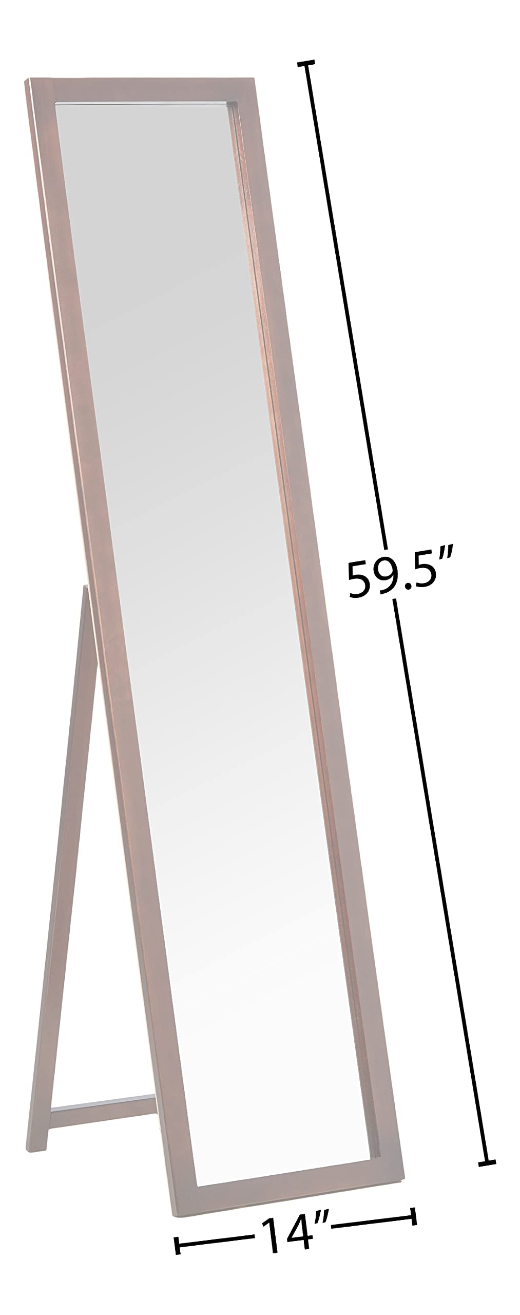 ORE International 55-Inch Walnut Finish Stand Mirror