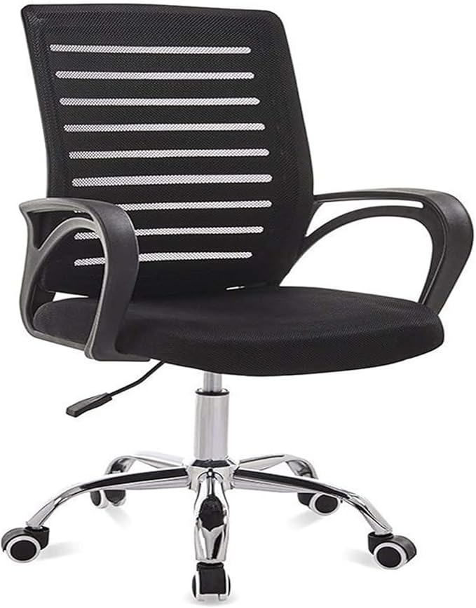 Lumbar Support for Swivel Lumbar Support Desk Chair, Computer Mesh Chair with Armrest Black,Black Frame (Color : Black Frame Red)