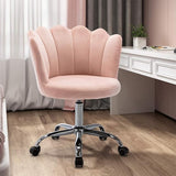 Cute Desk Chair, Modern Velvet Vanity Makeup Chair, 360° Swivel Height Adjustable