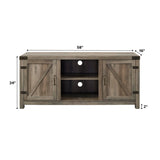 Larae Modern Farmhouse Barn Door Stand for TVs up to 65 Inches, Without Fireplace,