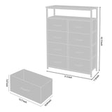 Dresser Double, Tall Storage Organizer Unit for Bedroom