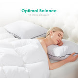 Deep Sleep Down Pillows Queen Size Set of 2, Hotel Collection AirF™ Feather