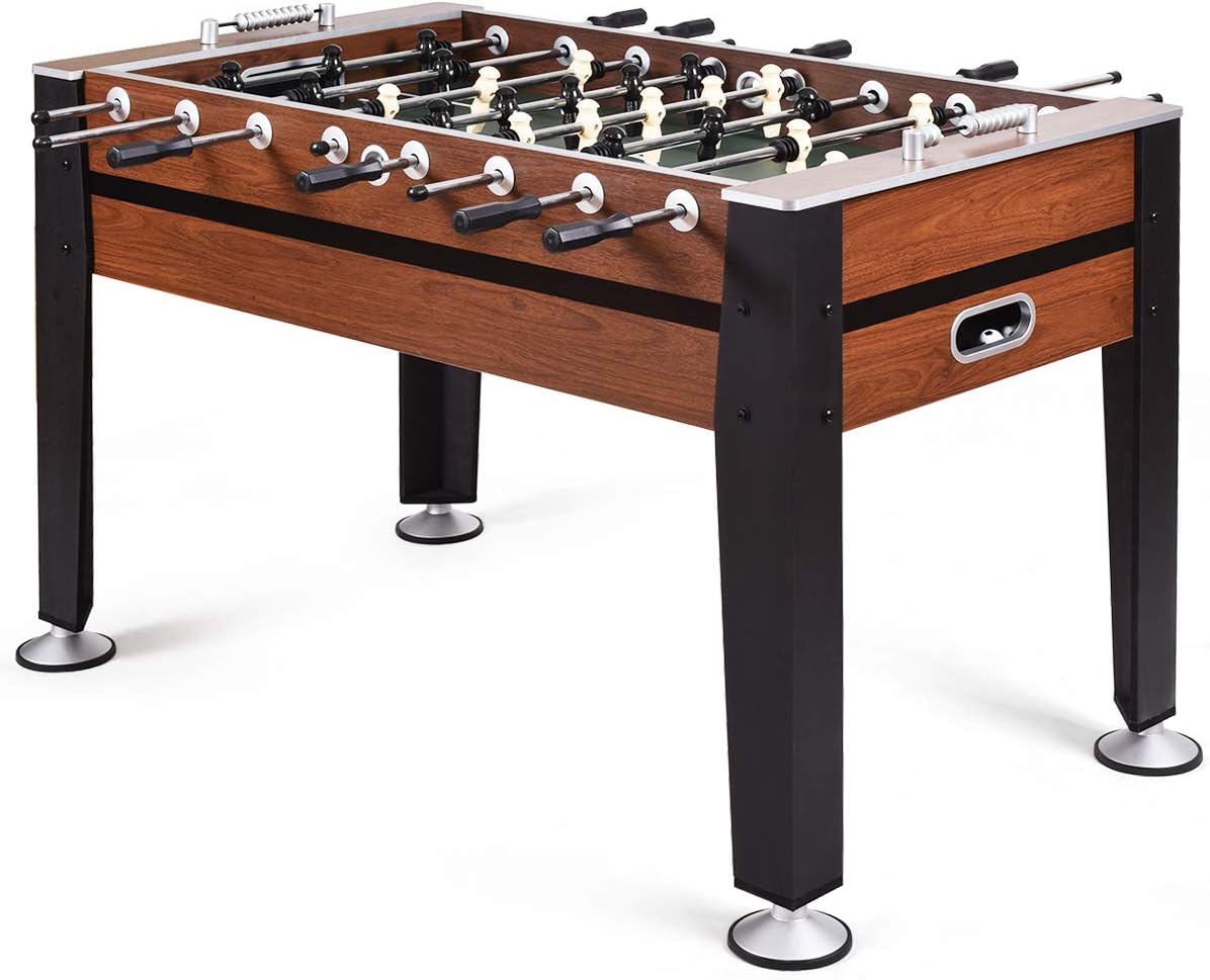 Foosball Table, 54” Full Sized Soccer Game Table with 2 Footballs