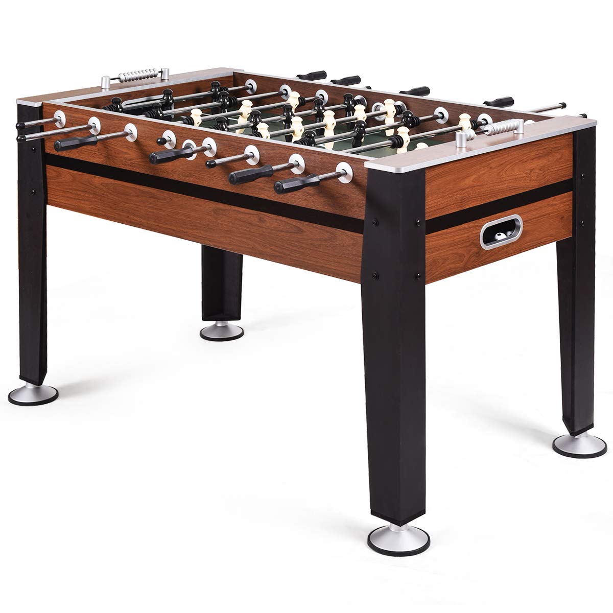 Foosball Table, 54” Full Sized Soccer Game Table with 2 Footballs