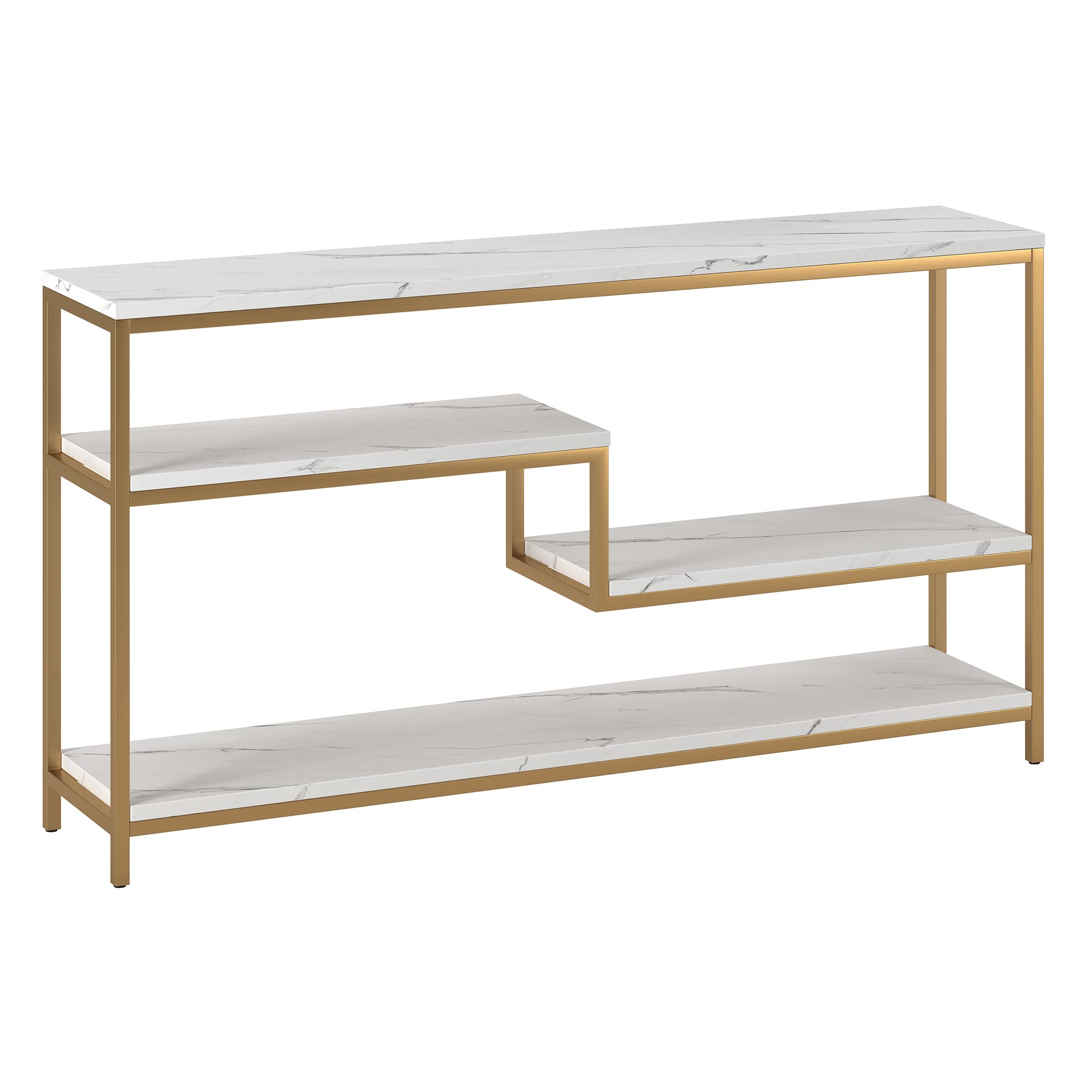 Mathis Console Table, 55" Wide, Gold