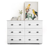 6 Drawer Double Dresser for Bedroom, Wood Chest of Dressers,