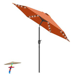 7.5FT Solar Patio Umbrella Outdoor LED Umbrella,Table Umbrella with Lights Heavy Duty Patio Umbrella