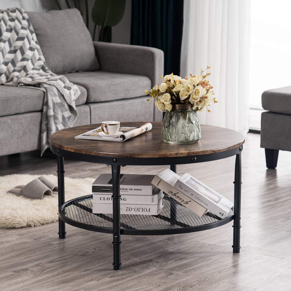 Round Coffee Tables Living Room, 31.5" Round Coffee Table