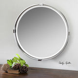 29.5 inch Round Mirror - 29.5 inches wide by 2 inches deep