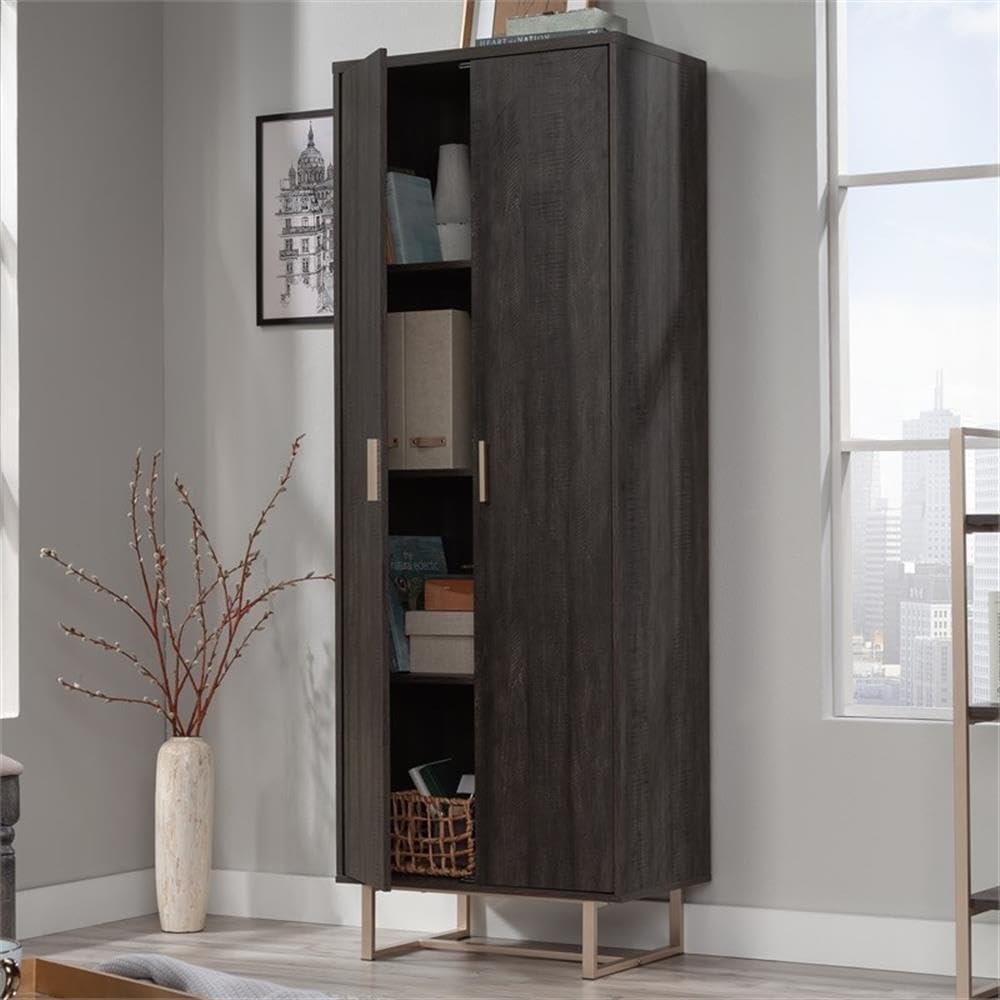 Walter Heights Engineered Wood Storage Cabinet in Blade Walnut
